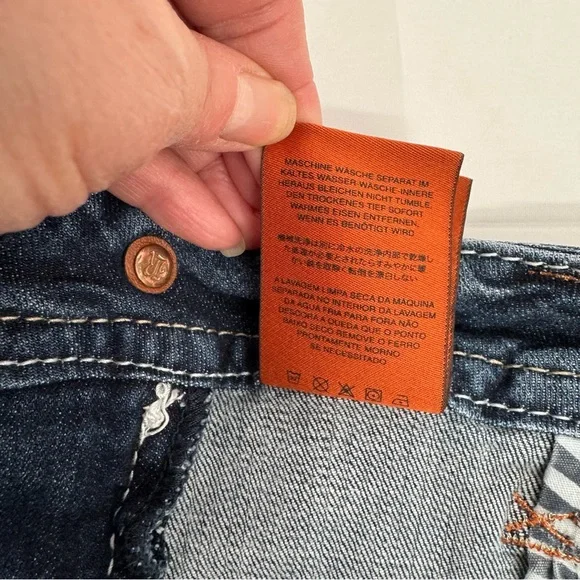 Rock Revival Eustis Capri  Embellished Jeans Thick Stitching 31W X 20.5L - Picture 8 of 16